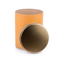 Blank Tincan Metal Tin Can on white background. canned