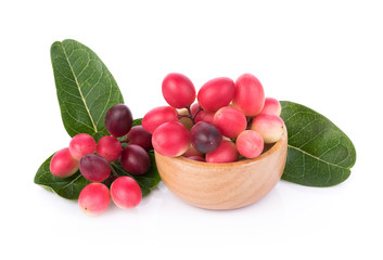 Carunda or Karonda on white background