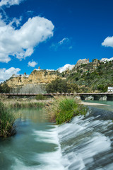 Fototapeta premium Arcos de la Frontera village on hill, Spain