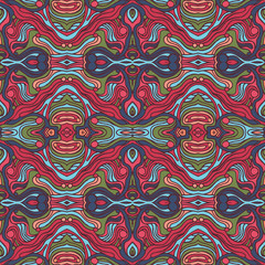 Colorful doodle abstract seamless pattern.
