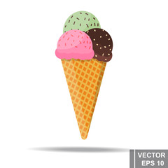 Ice cream. Fast food. Tasty food. For your design.