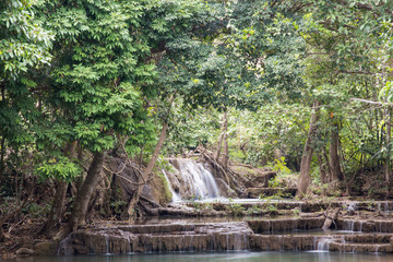 beautiful waterfall in thailand