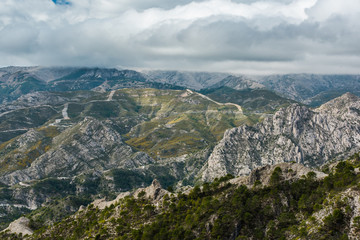 Sierra de Tejeda, Almijara y Alhama Mountains near Nerja, Spain.