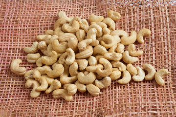 Cashew on napkin