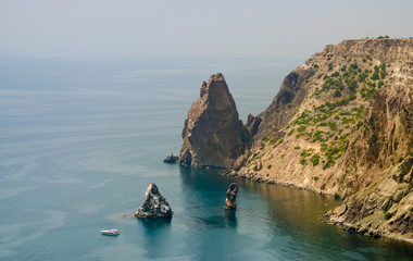 Panorama landscape of Fiolent Cape, Crimea