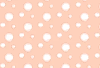 Tapeten Polka Dot Aquarell Muster Pfirsich und weißer Farbvektorhintergrund © Kimberly