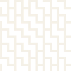 Irregular Maze Shapes Tiling Contemporary Graphic Design. Vector Seamless Black and White Pattern