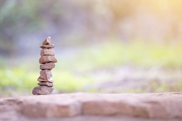 stone stack meditation nature concept