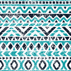 Seamless geometric pattern. Ethnic and tribal motifs. Grunge texture. Print for your textiles.