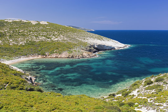 Scenic view of Foça coasts İzmir Turkey