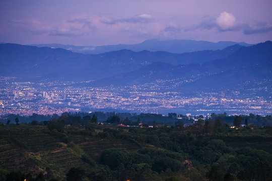 City Of San Jose At Twilight. Costa Rica