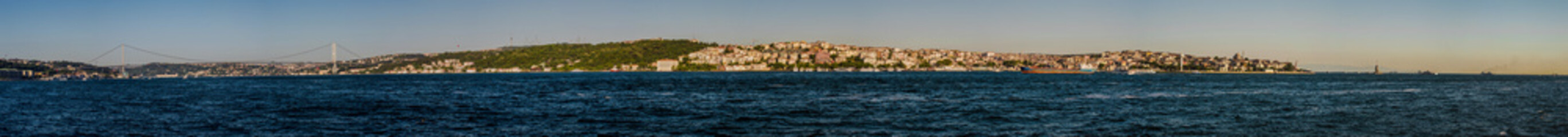 Panoramic view of both Anatolian and European side of Istanbul