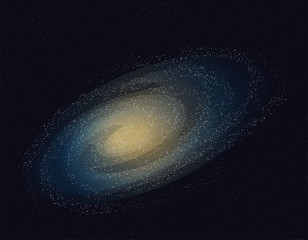 Illustration of galaxy,stars in the space.