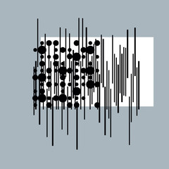 Vector geometric composition, abstract graphic art.