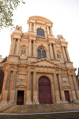 Fototapeta na wymiar Façade de l'église Sait-Gervais à Paris, France