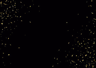 Abstract background with flying subtle golden confetti.