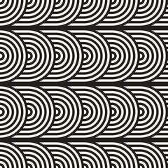 Seamless monochrome geometric pattern. Abstract geometric background. Stylish vector lines print