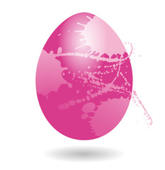 Osterei - gelbes Ei mit Kleksen 