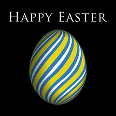 greeting card - colored Easter egg and text