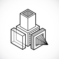 Engineering construction, abstract vector.