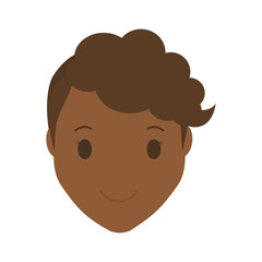 happy man face cartoon icon over white background. colorful design. vector illustration