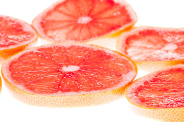 Slices of grapefruit