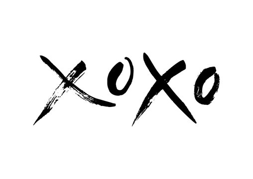 XOXO - freehand ink inspirational romantic quote