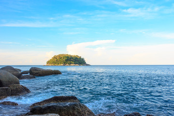 View of the island of Ko Pu at sunrise. Phuket. Thailand.