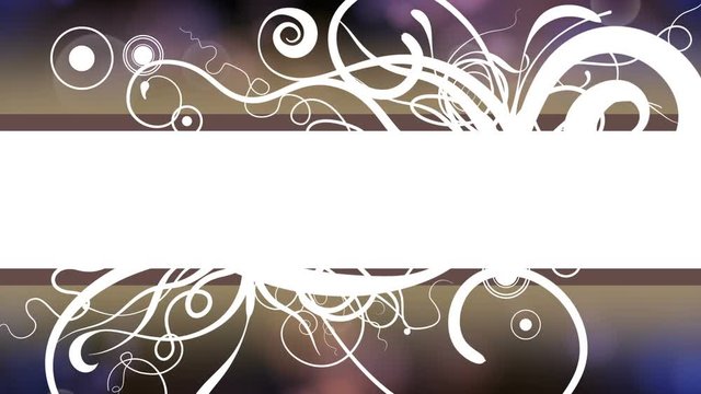 An animated background for your text with a white bar appearing in front of an explosive burst of vines and flourish elements growing out of the bar
