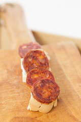 Chorizo, iberian pork sausage, spanish tapas
