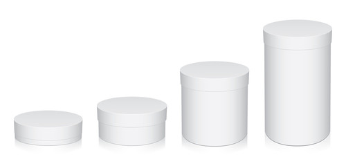 Round box for your design and logo. Easy to change colors. Mock Up Vector EPS10