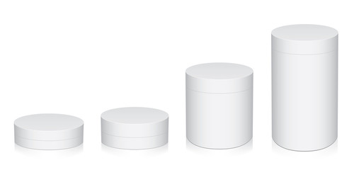 Round box for your design and logo. Easy to change colors. Mock Up Vector EPS10