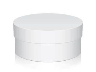 Round box for your design and logo. Easy to change colors. Mock Up Vector EPS10