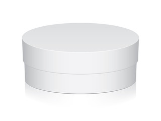Round box for your design and logo. Easy to change colors. Mock Up Vector EPS10
