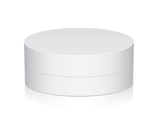 Round box for your design and logo. Easy to change colors. Mock Up Vector EPS10