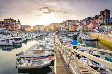 colorful fishing town of Bermeo located at basque country, Spain