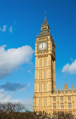 Fototapeta na wymiar Big Ben tower in London on a sunny day