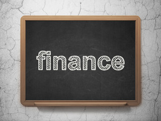 Money concept: Finance on chalkboard background