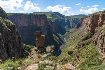 Fototapeta na wymiar Lesotho - Les gorges de la rivière Maletsunyane