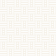 Abstract Geometric Pattern With Stripes Lattice. Subtle Seamless Vector Background