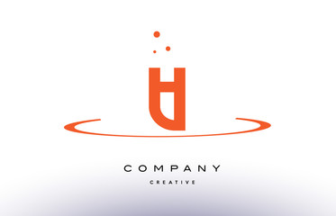 TL T L creative orange swoosh alphabet letter logo icon