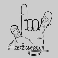 anniversary hand