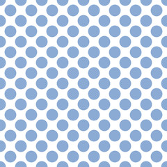 Seamless soft blue polka dots pattern texture background