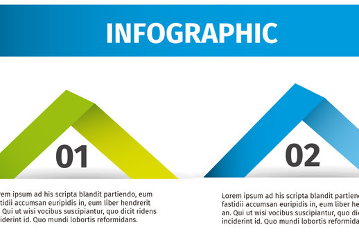 Multipurpose Folded Arrow Infographic 2