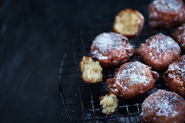 Fresh delicious homemade warm apple fritters