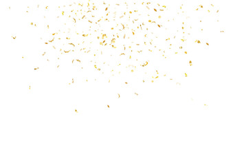 Abstract background with flying subtle golden confetti. - obrazy, fototapety, plakaty