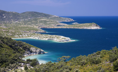 Scenic view of Foça coast İzmir Turkey