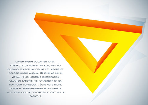 Delta icon for your business promotional artwork. Abstract triangular graphic design for flyers, banners, presentations. Vector illustration.