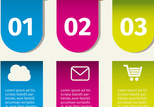 Colorful Numbered Banners Infographic
