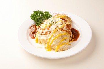 cheese omelette rice